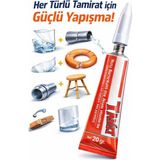 Primeaks Tamiret Hızlı Kuruyan Şeffaf Yapıştırıcı – Metal, Plastik, Ahşap, Cam (20 Gr)