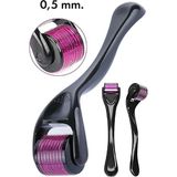 Primedrops Dermaroller Titanyum Uçlu 540 Iğneli Derma Roller 0.5 mm Iğne - Siyah