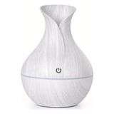 PrimeHome Dekoratif Vazo Ahşap Görünümlü 7 Renk RGB Işıklı Aroma Difüzör Hava Nemlendirici (Regular) - Beyaz
