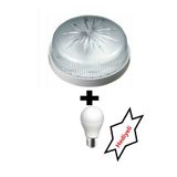primelux Tavan Lambası Glop Armatür. Wc Tuvalet Banyo Balkon Merdiven Teras Aydınlatma (+led Ampul)