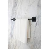 Primesegment Yapışkanlı Krom Banyo Havluluk Siyah