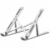 Primex Ads-Al05 Alüminyum Ayarlı Laptop Standı, Macbook Notebook Yükseltici Tutucu, Katlanabilir Taşınabilir Ergonomik Laptop Altlığı, 10-16 İnç Uyumlu Gümüş Stand