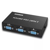 PrimeX PX-1260 2 Port VGA Switch, 2 PC 1 Monitör Manuel VGA Çoklayıcı, VGA KVM Ekran Seçici Switch, Bilgisayar Laptop DVR Projeksiyon Monitör Bağlantı Aparatı