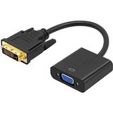 PrimeX PX-1300 DVI-D to VGA Aktif Dönüştürücü Kablo, DVI-D Erkek to VGA Dişi Görüntü Çevirici Adaptör, PC Ekran Kartı Anakart DVI Çıkışından VGA Monitör Projeksiyon Bağlantı Aparatı