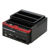 PrimeX PX-2390 893U3 Offline Clone USB 3.0 IDE SATA HDD Docking Station, 2.5/3.5 İnç Harddisk Okuyucu, SATA IDE Disk Klonlama İstasyonu, Kart Okuyucu ve 2x USB 2.0 Hub Özellikli Harici HDD Dock