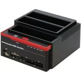 PrimeX PX-2390 893U3 Offline Clone USB 3.0 IDE SATA HDD Docking Station, 2.5/3.5 İnç Harddisk Okuyucu, SATA IDE Disk Klonlama İstasyonu, Kart Okuyucu ve 2x USB 2.0 Hub Özellikli Harici HDD Dock