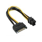 PrimeX PX-4582 15 Pin Sata To 6 Pin Ekran Kartı Power Anakart Güç Kablosu