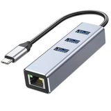 Primex Px-5224 Type C To Ethernet Gigabit, Type C To Rj45 + 3 Port Usb3.0 Hub Coklayici Adaptor(Type C Cikisli Tum Bilgisyarlar)