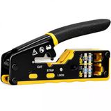 PrimeX PX-8070Y Yeni Nesil EZ RJ45 Pense, Cat6 Cat7 RJ45/RJ11 Network Kablo Sıkma Pensesi, Bıçaklı Profesyonel Ethernet Pense, Modüler Jack Crimp Aracı