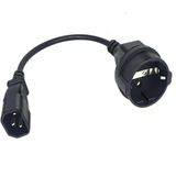 Primex Px-C14-05 Schuko, 0.50 Metre 3X1mm Ups/Psu Schuko Çevirici Kablo, Ups Priz Çevirici 3X1mm Kalın Kablo, Kısa Schuko Kablo (Full Bakır)