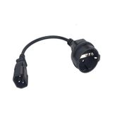 Primex Px-C14 Schuko, 0.35 Metre 1.5Mm Ups/Psu Schuko Çevirici Kablo, Ups Priz Çevirici 1.5Mm Kalın Kablo, Kısa Schuko Kablo