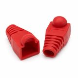 PrimeX PX-CAT6100 RJ45 Koruma Kılıfı 100 Adet, Cat5 Cat6 Ethernet Konnektör Boot Cover, LAN Ağ Kablosu Jack Koruyucu Papuç (Kırmızı)