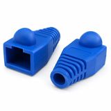 PrimeX PX-CAT6100 RJ45 Koruma Kılıfı 100 Adet, Cat5 Cat6 Ethernet Konnektör Boot Cover, LAN Ağ Kablosu Jack Koruyucu Papuç (Mavi)