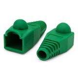 PrimeX PX-CAT6100 RJ45 Koruma Kılıfı 100 Adet, Cat5 Cat6 Ethernet Konnektör Boot Cover, LAN Ağ Kablosu Jack Koruyucu Papuç (Yeşil)