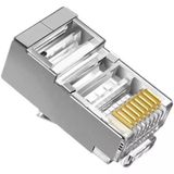 Primex PX-CAT660 Metal Cat6 Jak, RJ45 Metal Konnektör, Cat6 Plug Metal 100 Lü Paket