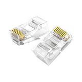 PrimeX PX-COB8P RJ45 Jack, 100’lü Paket UTP Ethernet Konnektör, 8P8C Network LAN Kablo Ucu, İnternet Kablosu Sonlandırma Plug, Modem Router Switch Patch Panel Kamera Sistemi Bağlantı Jakı
