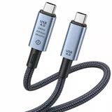Primex Px-Pd240w-1 Usb4 Type-C To Type-C Kablo 1 Metre, 240W Pd Hızlı Şarj, 40Gbps Veri Aktarımı, 8K 60Hz Görüntü, E-Marker Çip, Thunderbolt 3/4 Uyumlu Usb-C Kablo