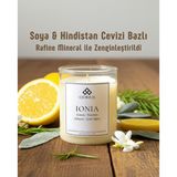 Primeyol Ionıa Kokulu Mum – Limon & Adaçayı – Ferahlatıcı Bitkisel Koku – Uzun Süreli Mum - Odrıus