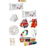 Primo Seramik Hamuru 500 gr 2X500 gr Funny Kids 15 ml Akrilik 6 Lı Set.