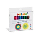 Primo Yıkanabilir Jumbo Keçeli Kalem 12 Renk (MC-603JUMBO12)