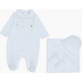 Princess Baby 4lü Beyaz Dantel Detaylı Kız Bebek Hediye Seti - 0 - 3 Ay