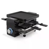 Princess Piano Raclette - 4 Kişiye Kadar, Çok İşlevli, 700 Watt, Ayarlanabilir Termostat, Dökme Alüminyum Plaka, 4 Tava Ve Spatula, Plastik, Bpa İçermez, 162915
