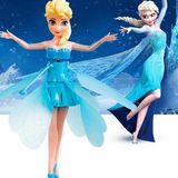 Princess Prenses Elsa Frozen Uçan Peri El Sensörlü Şarjlı Uçan Bebek - Mavi