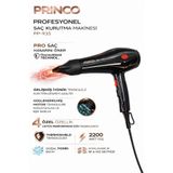 Princo Profesyonel Saç Kurutma Makinesi ThermoShield Teknoloji,İyonik Yüksek Güçlü Fön Makinesi Pr-935