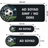 Print Copy Center 73 Adet Futbol Temalı Siyah Okul Etiketi Seti - Erkek Çocuk Defter, Kitap ve Kalem Isim Etiketi (Kendinden Yapışkanlı) - Çok Renkli