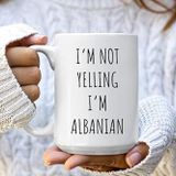 print dore Arnavutluk Kupa, Komik Arnavutluk Hediyesi, Arnavutluk Kahve Kupa, ingilizce kupa bardak