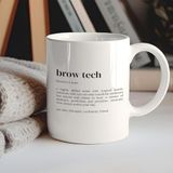 print dore Brow Tech Definition Kupa, Kahve Kupa, Komik Brow Tech Hediye, Komik İngilizce Kupa