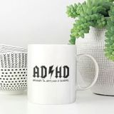 print dore DEHB Görünümlü Bir Sincap Kupa, DEHB Kupa, DEHB Hediyesi, Komik Alaycılık Kupası, İngilizce Kupa