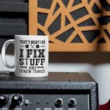 print dore I Fix Stuff Kupa, Komik Erkek Kupa, Eğlenceli Baba Kupa, Komik Alıntı, Yetişkin İngilizce Kupa