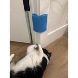 Print Zone Kedi Köpek Köşe Kaşıyıcı ve Tüy Toplayıcı Tarak - Evcil Hayvan Masaj Aleti (Çift Taraflı Bant) - Mavi