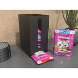 Print Zone Kedi ve Köpek Yaş Mama Saklama Kutusu Dispanseri Ödül Maması Saklama Kutusu - Siyah