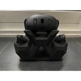Print Zone Meta Quest 3 ve 2 Uyumlu Geometrik Vr Standı - Masaüstü Gözlük ve Kumanda Tutucu Organizer - Siyah