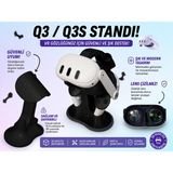 Print Zone Meta Quest 3 ve 3s Uyumlu Vr Standı - Lens Korumalı Masaüstü Gözlük ve Kumanda Tutucu - Siyah