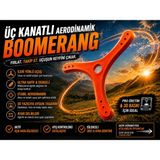 Print Zone Profesyonel Aerodinamik Bumerang Oyuncak - 3 Kanatlı Açık Hava, Plaj ve Spor Aktivitesi - Beyaz