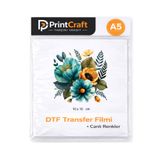 PRİNTCRAFT RENKLİ DÜŞLER ATÖLYESİ 10x10 cm Çiçekler Modeli Ütü ile Yapışan DTF Transfer Baskı (A5)