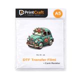 PRİNTCRAFT RENKLİ DÜŞLER ATÖLYESİ 10x10 cm Çiçekli Toros Ütü ile Yapışan DTF Transfer Baskı (A5) ölçüleri aynı