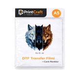 PRİNTCRAFT RENKLİ DÜŞLER ATÖLYESİ 10x10 cm Kurtlar Modeli Ütü ile Yapışan DTF Transfer Baskı (A5)