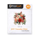 PRİNTCRAFT RENKLİ DÜŞLER ATÖLYESİ 10x10 cm Renkli Güller Ütü ile Yapışan DTF Transfer Baskı (A5) ölçüleri aynı