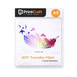 PRİNTCRAFT RENKLİ DÜŞLER ATÖLYESİ 6x10 cm Renkli Tüy Modeli Ütü ile Yapışan DTF Transfer Baskı (A5)