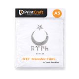 PRİNTCRAFT RENKLİ DÜŞLER ATÖLYESİ 9x10 cm Ay Yıldız Türk Modeli Ütü ile Yapışan DTF Transfer Baskı (A5)