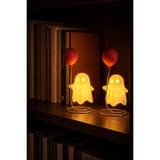 Printella 2’li LED Mumlu Kırmızı Balonlu Hayalet Dekoratif Gece Lambası Masa Oda Aydınlatma - Beyaz