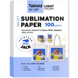 Printers Jack Süblimasyon Kağıdı 100 Yaprak 11 inç x 17 inç 120 gsm Herhangi Bir Epson Sawgrass Mürekkep Püskürtmeli Yazıcı için Tişört, Seramik, Mouse Pad, Havlu, Kendin Yap Benzersiz Hediyeler için Süblimasyon Mürekkep ile
