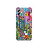 PrintiFy Apple iPhone 11 ile Uyumlu Düşlerin Dansı Serisi Folklorik Bahçe Tasarımlı Uv Baskılı Köşe Korumalı Antişok Kılıf