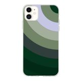 PrintiFy Apple iPhone 11 ile Uyumlu Kapak Renk Cümbüşü C Tasarımlı 1mm Fit Şeffaf Silikon Kılıf Haki