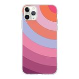 PrintiFy Apple iPhone 11 Pro ile Uyumlu Kapak Renk Cümbüşü F Tasarımlı 1mm Fit Şeffaf Silikon Kılıf Pembe