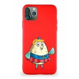 Printify Apple Iphone 11 Pro Max Soft Premier Kapak Puff Tasarımlı Silikon Kırmızı Kılıf